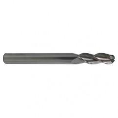 2mm TuffCut AL 3 Fl Ctr Cut Ball Al End Mill Necked - Exact Tool & Supply