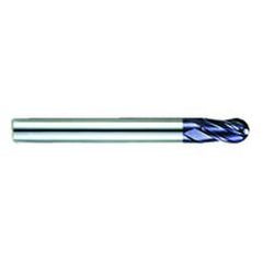 5/8" Dia. - 5-1/2" OAL - AlTiN CBD-Ball Nose HP End Mill-4 FL - Exact Tool & Supply