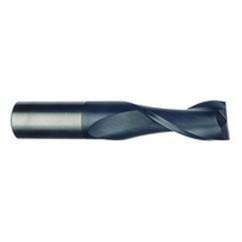 1/4 Dia. x 6 Overall Length 2-Flute Square End Solid Carbide SE End Mill-Round Shank-Center Cut-Uncoated - Exact Tool & Supply