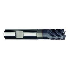 1/2" Dia. - 5/8" LOC - 3" OAL - .060 Radius 6 FL Carbide S/E HP End Mill-TiAlN-x - Exact Tool & Supply