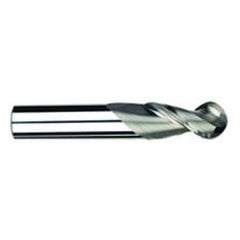 3/8" Dia. - 2-1/2" OAL - Uncoat CBD-Ball End HP End Mill-2 FL - Exact Tool & Supply