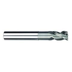 3/8" Dia. - 1/2" LOC - 3" OAL - 3 FL Carbide S/E HP End Mill-Uncoated - Exact Tool & Supply