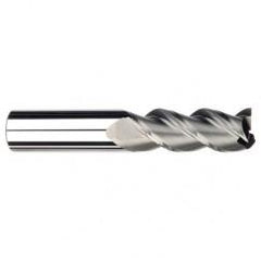 1/2" Dia. - 2" LOC - 4" OAL - .030 Radius 3 FL Carbide S/E HP End Mill-Uncoated - Exact Tool & Supply
