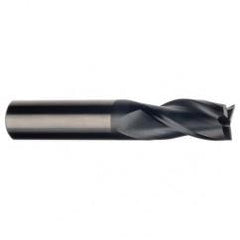 3/4 Dia. x 4 Overall Length 3-Flute Square End Solid Carbide SE End Mill-Round Shank-Center Cut-AlTiN - Exact Tool & Supply