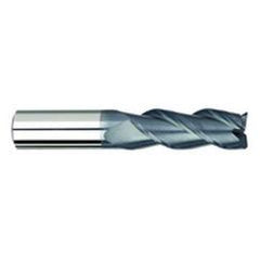 3/16" Dia. - 9/16 LOC - 2" OAL - .015 Radius 3 FL Carbide S/E HP End Mill-AlTiN - Exact Tool & Supply