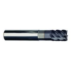 1/2" Dia. - 5/8" LOC - 3" OAL - .020 Radius 6 FL Carbide S/E HP End Mill-TiAlN-x - Exact Tool & Supply