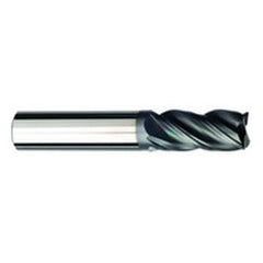 1/2 Dia. x 5 Overall Length 4-Flute .030 C/R Solid Carbide SE End Mill-Round Shank-Center Cut-AlCrN-X - Exact Tool & Supply