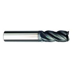 1/2 Dia. x 3 Overall Length 4-Flute .030 C/R Solid Carbide SE End Mill-Weldon Shank-Center Cut-AlCrN-X - Exact Tool & Supply