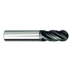 3/4" Dia. - 4" OAL - AlTiNX CBD-Ball End HP End Mill-4 FL - Exact Tool & Supply
