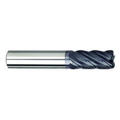 3/8" Dia. - 7/8 LOC - 2-1/2" OAL - 5 FL Carbide S/E HP End Mill-AlTiNX - Exact Tool & Supply