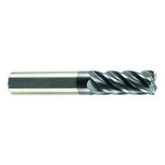 1/4" Dia. - 3/8" LOC - 2" OAL - 5 FL Carbide S/E HP End Mill-AlCrN-X - Exact Tool & Supply