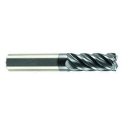 3/8" Dia. - 2" LOC - 4" OAL - .030 Radius 5 FL Carbide S/E HP End Mill-AlCrN-X - Exact Tool & Supply