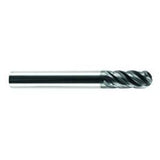 3/8" Dia. - 1/2" LOC - 2" OAL - Ball Nose 5 FL Carbide S/E HP End Mill-AlCrNX - Exact Tool & Supply