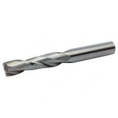 0.3mm Dia. x 45mm Overall Length 2-Flute Square End Solid Carbide SE End Mill-Round Shank-Center Cutting-WXL - Exact Tool & Supply