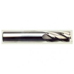 9mm Dia. x 70mm Overall Length 4-Flute Square End Solid Carbide SE End Mill-Round Shank-Center Cut-TiN - Exact Tool & Supply