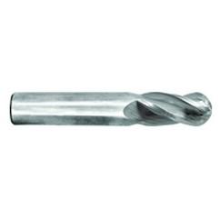 13/32" Dia. - 2-3/4" OAL - Ball Nose-TiCN Coated-SE EM - 4 FL - Exact Tool & Supply