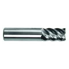 1/2" Dia. - 3" OAL - AlTiN - CBD - 60° Helix HP End Mill - 3 FL - Exact Tool & Supply