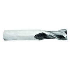 1/2 Dia. x 3 Overall Length 2-Flute .045 C/R Solid Carbide SE End Mill-Round Shank-Center Cut-TiCN - Exact Tool & Supply