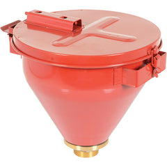 Steel Drum Funnel-Self Closing Lid - Exact Tool & Supply