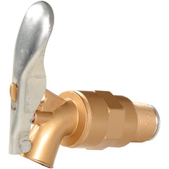 Drum Faucet Brass-Plated Zinc 3/4 Bung - Exact Tool & Supply