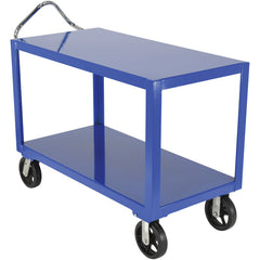 Ergo Handle Cart Rubber Casters 24 × 48 - Exact Tool & Supply