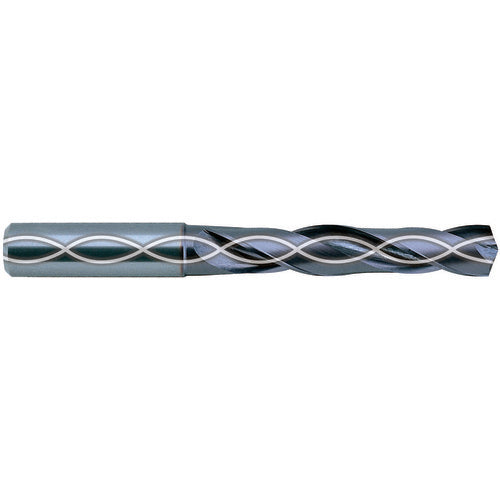 17.7 mm Dia. × 18 mm Shank × 73 mm Flute Length × 123 mm OAL, 3xD, 140°, TiAlN, 2 Flute, Coolant Thru, Straight Solid Carbide Drill - Exact Tool & Supply