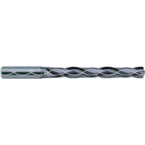 17.3 mm Dia. × 18 mm Shank × 93 mm Flute Length × 143 mm OAL, 5xD, 140°, TiAIN, 2 Flute, Coolant Thru, Straight Solid Carbide Drill - Exact Tool & Supply