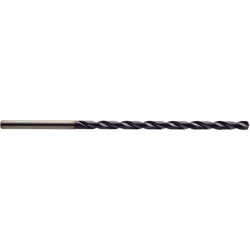 9.8 mm Dia. × 10 mm Shank × 130 mm Flute Length × 188 mm OAL, 10xD, 140°, TiAlN, 2 Flute, Coolant Thru, Solid Carbide Drill - Exact Tool & Supply