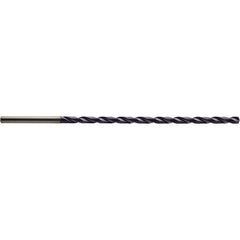 12.4 mm Dia. × 13 mm Shank × 225 mm Flute Length × 291 mm OAL, 15xD, 140°, TiAlN, 2 Flute, Coolant Thru, Solid Carbide Drill - Exact Tool & Supply