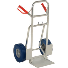 Fold-Down Aluminum Hand Truck-Blue Ureth - Exact Tool & Supply