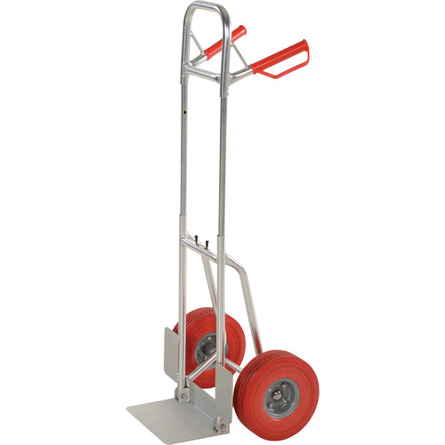 Fold-Down Aluminum Hand Truck-Red Ureth - Exact Tool & Supply
