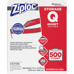 Ziploc Brand Storage Bags Quart [682256] (10019800707634) - Exact Tool & Supply