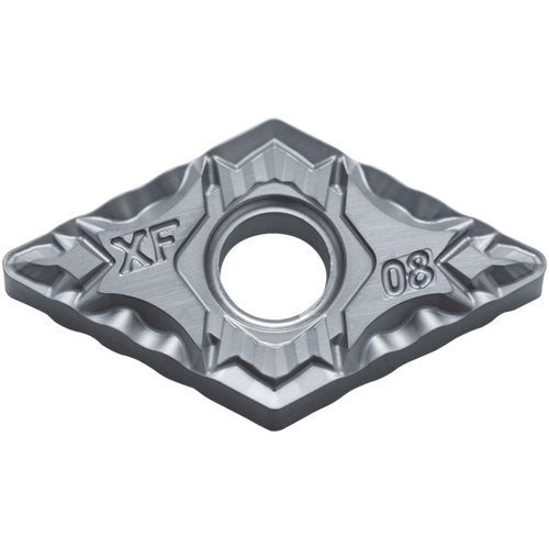 DNMG 432 XF PV7010, 1/32″ Corner Radius, 3/16″ Thick, 1/2″ Inscribed Circle, TiCN (MEGACOAT), Diamond, Turning Indexable Insert - Exact Tool & Supply