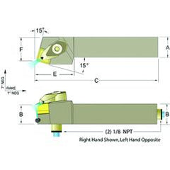 ADSRNL16-4D 1 x 1" LH Toolholder - Exact Tool & Supply
