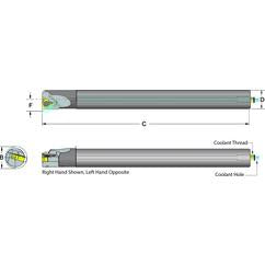 .625 Shank Coolant Thru Boring Bar- for 16IR A60 Style Inserts - Exact Tool & Supply