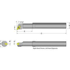 S10R-SDQCR-2 Right Hand 5/8 Shank Indexable Boring Bar - Exact Tool & Supply