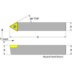 STECN12-3B 3/4 x 3/4" Neutral Turning Toolholder - Exact Tool & Supply