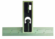 #DS150FM - 150mm - Full Metric Graduation - Double Square - Exact Tool & Supply