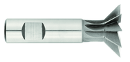 1-7/8 x 1/2 x 7/8 Shank - HSS - 45 Degree - Single Angle Shank Type Dovetail Cutter - 12T - TiAlN Coated - Exact Tool & Supply