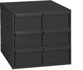 11-5/8" Deep - Steel - 6 Drawers (vertical) - for small part storage - Gray - Exact Tool & Supply