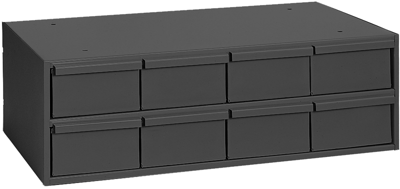 11-5/8" Deep - Steel - 8 Drawer Cabinet - for small part storage - Gray - Exact Tool & Supply