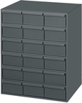 11-5/8" Deep - Steel - 18 Drawers (vertical) - for small part storage - Gray - Exact Tool & Supply