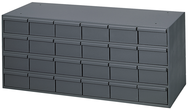 11-5/8" Deep - Steel - 24 Drawer Cabinet - for small part storage - Gray - Exact Tool & Supply