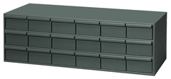 17-1/4" Deep - Steel - 18 Drawer Cabinet - for small part storage - Gray - Exact Tool & Supply