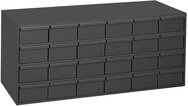 17-1/4" Deep - Steel - 24 Drawer Cabinet - for small part storage - Gray - Exact Tool & Supply