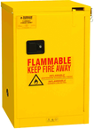 4 Gallon - All Welded - FM Approved - Flammable Safety Cabinet - Self-closing Doors - 1 Shelf - Safety Yellow - Exact Tool & Supply