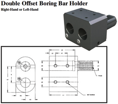 VDI Double Offset Boring Bar Holder (Right Hand) - Part #: CNC86 91.5040 - Exact Tool & Supply