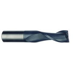 3/4 Dia. x 5 Overall Length 2-Flute Square End Solid Carbide SE End Mill-Round Shank-Center Cut-AlTiN - Exact Tool & Supply