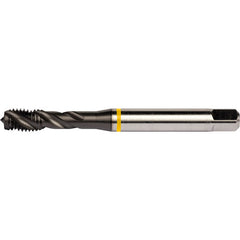 M24x3.0 HSS-E PM 4 Flute 6H 40 Degree Yellow Shark Machine Tap Spiral Flute-TiAlN/Top E-code # E624M24 - Exact Tool & Supply