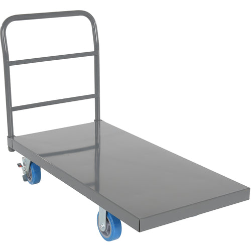 Steel Platform Truck W/ 6 × 2 Poly (Blue) - Exact Tool & Supply